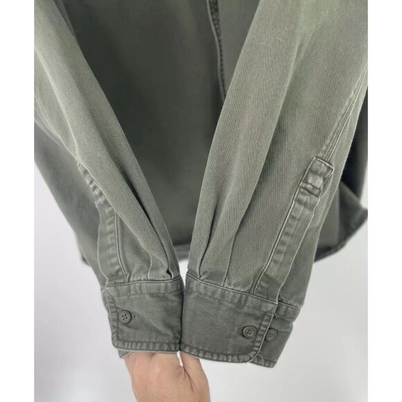 Eddie Bauer Men's Casual Button Down Shirt - Olive Green - Picture 7 of 10